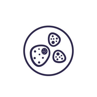 bakteri simgesi, vektör