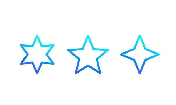 Ikony hvězd, čárový vektor — Stockový vektor