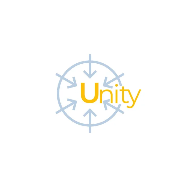 Unity vector logo icon — Stock Vector