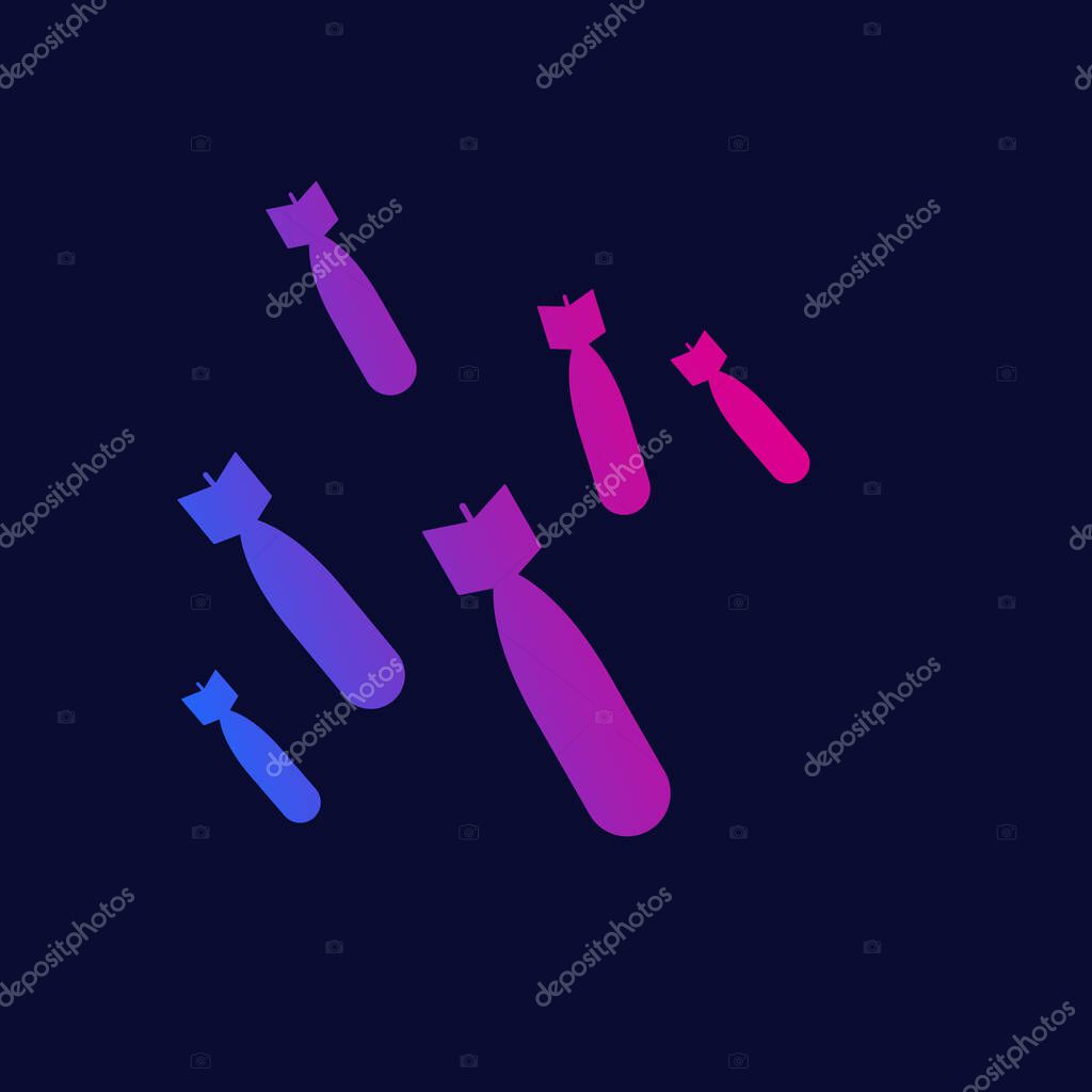 Bombing, bombs, vector illustration, eps 10 file, easy to edit