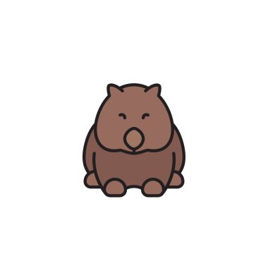 Wombat vektör simgesi