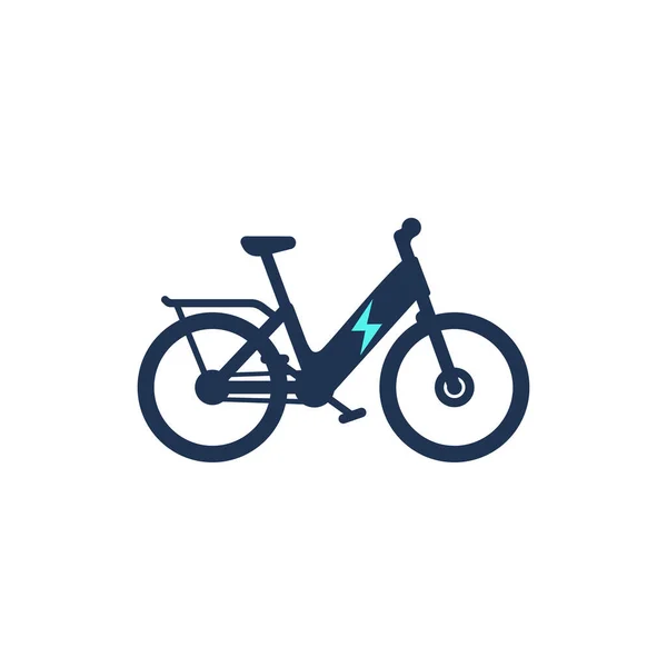 Elektrikli bisiklet, elektro bisiklet, ebike simgesi — Stok Vektör