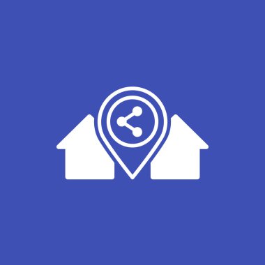 ev paylaşım kavramı, vektör simgesi