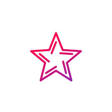 Yıldız simgesi, vektör çizgisi