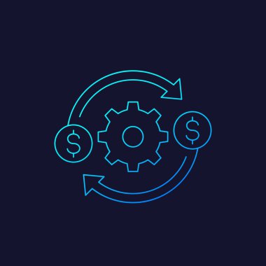 maliyet optimizasyonu ve üretim verimliliği simgesi