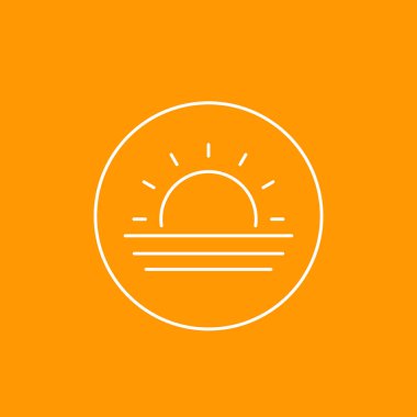 Gün batımı simgesi, doğrusal