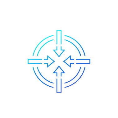 Simge, çizgi vektörü odaklanıyor