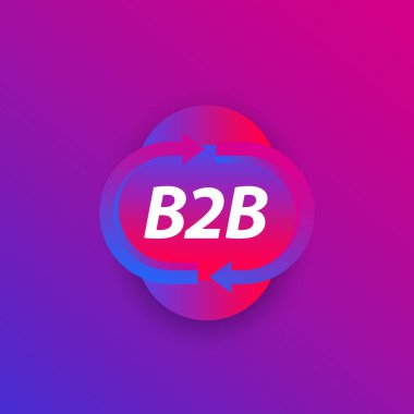 b2b ticaret simgesi, iş konsepti vektörü