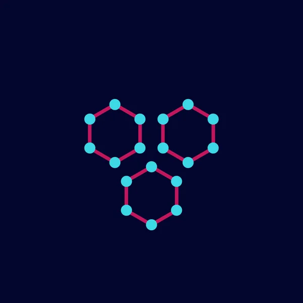 Ícone de nanopartículas, vetor de ciência — Vetor de Stock