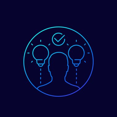 Fikirler ve içgörü satırı simgesi