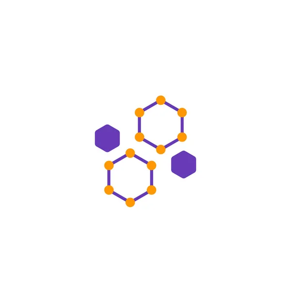 Nanodeeltjes icoon op wit, wetenschap vector logo — Stockvector