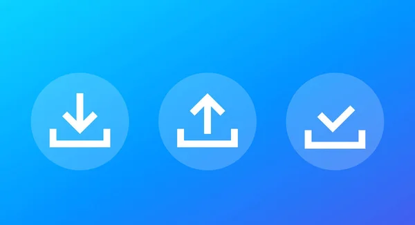 Descargar y cargar, iconos vectoriales — Archivo Imágenes Vectoriales