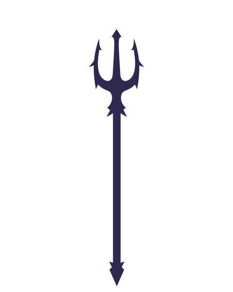 trident silhouette, vector