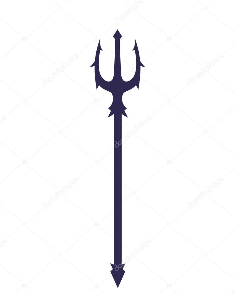 trident silhouette, vector