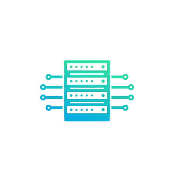 Servidor, icono de tecnología de datos — Vector de stock