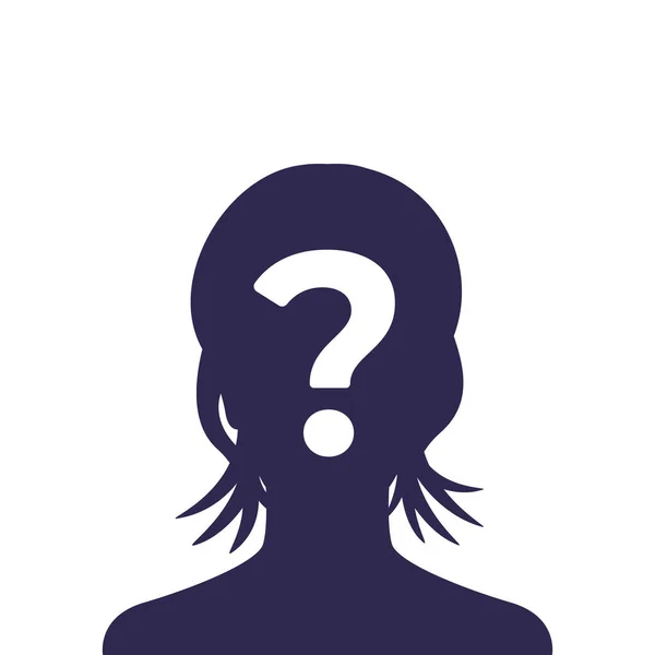 Unknown person, female — Stock Vector