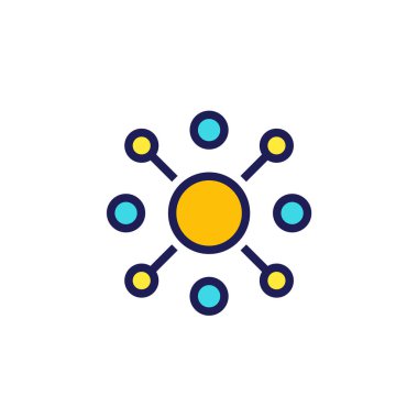 Bağlantılar, vektör logosu, beyaz üzerine simge