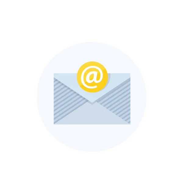 E-Mail-Vektorsymbol, flacher Stil — Stockvektor