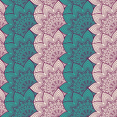 etnik çiçek seamless modeli