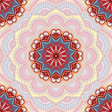 etnik çiçek seamless modeli