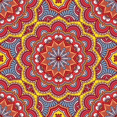 etnik çiçek seamless modeli