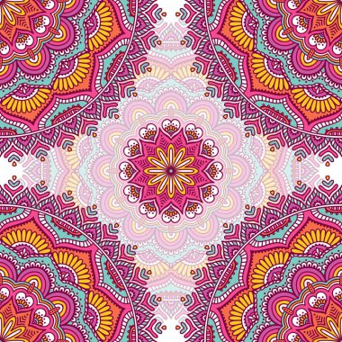 etnik çiçek seamless modeli