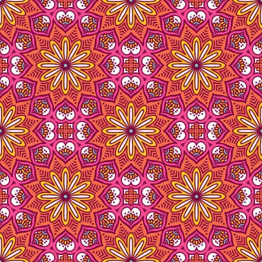 etnik çiçek seamless modeli