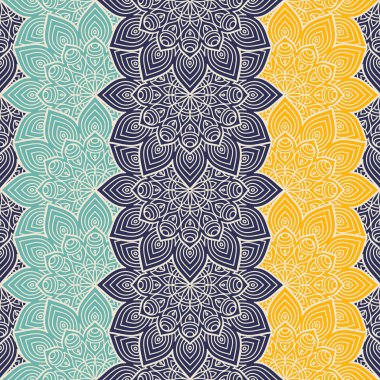 etnik çiçek seamless modeli