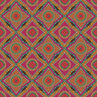 etnik çiçek seamless modeli