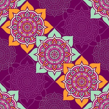 etnik çiçek seamless modeli