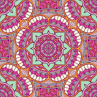 etnik çiçek seamless modeli