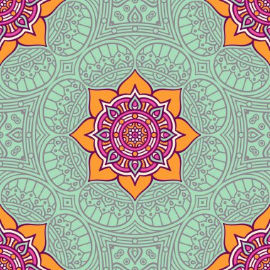 etnik çiçek seamless modeli