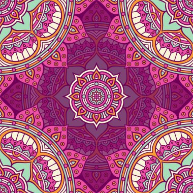 etnik çiçek seamless modeli