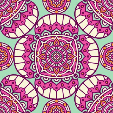 etnik çiçek seamless modeli