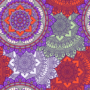 etnik çiçek seamless modeli