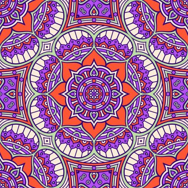 etnik çiçek seamless modeli