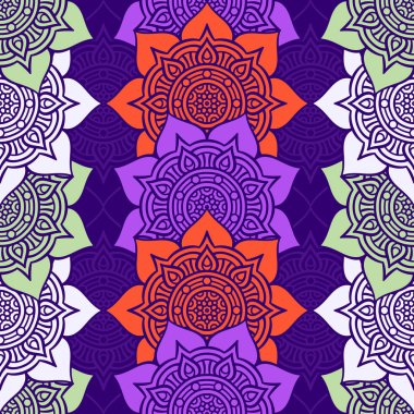 etnik çiçek seamless modeli