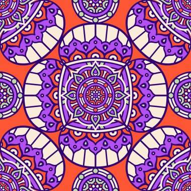 etnik çiçek seamless modeli