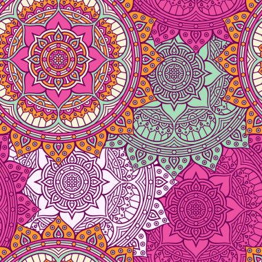 etnik çiçek seamless modeli