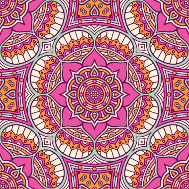 etnik çiçek seamless modeli