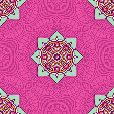 etnik çiçek seamless modeli