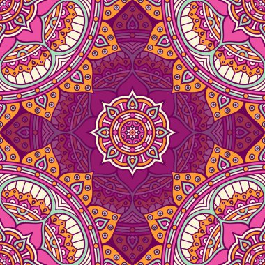 etnik çiçek seamless modeli