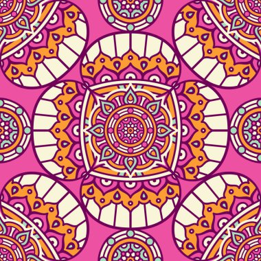 etnik çiçek seamless modeli