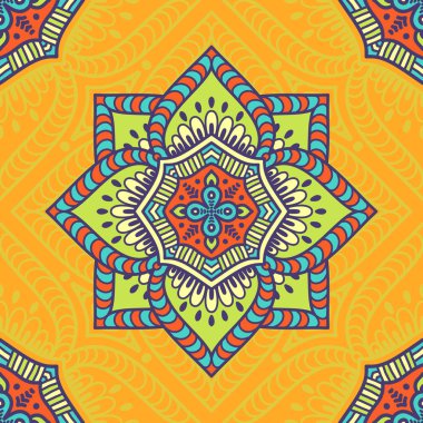 etnik çiçek seamless modeli