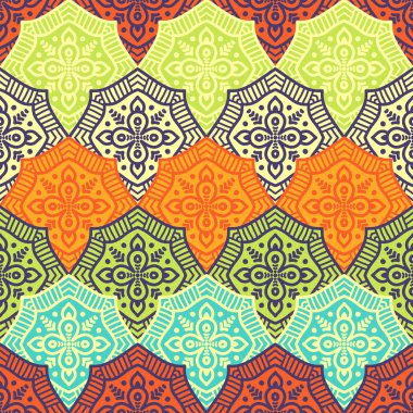 etnik çiçek seamless modeli