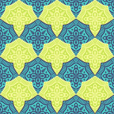 etnik çiçek seamless modeli