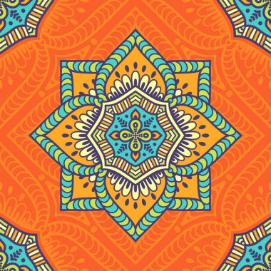 etnik çiçek seamless modeli