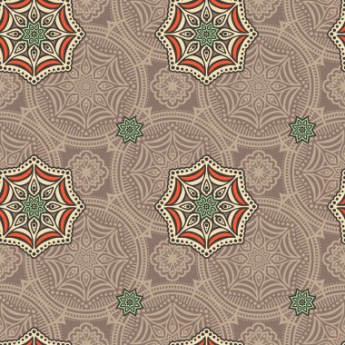 etnik çiçek seamless modeli