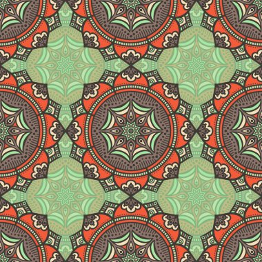 etnik çiçek seamless modeli