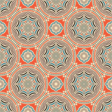 etnik çiçek seamless modeli